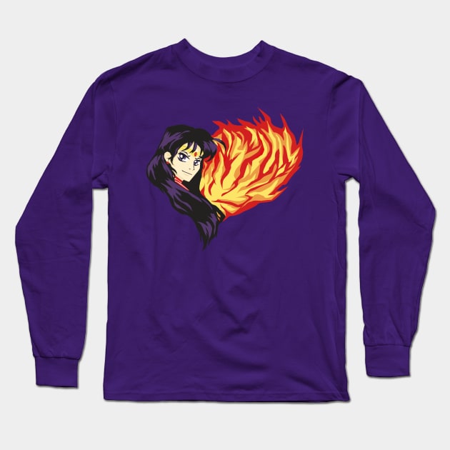 sailor mars heart Long Sleeve T-Shirt by Newtegan